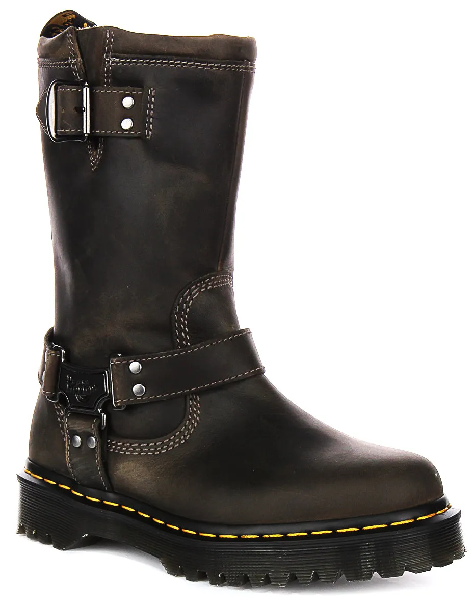 Dr Martens Bottes de motard Anistone Hi en gris Chaussures Dr Martens