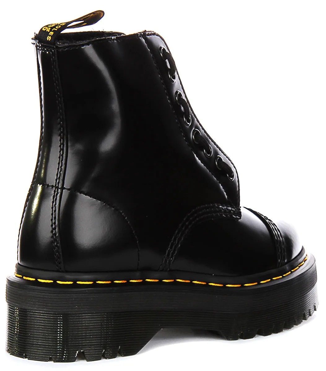 Dr Martens Sinclair Doublé en Fourrure Noir Pour Femme Chaussures Dr Martens