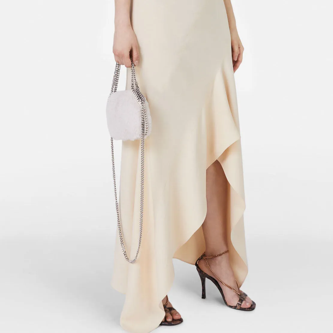 Sac de soirée Falabella duveteux, Sacs ivoire_Stella Mccartney_Sacs