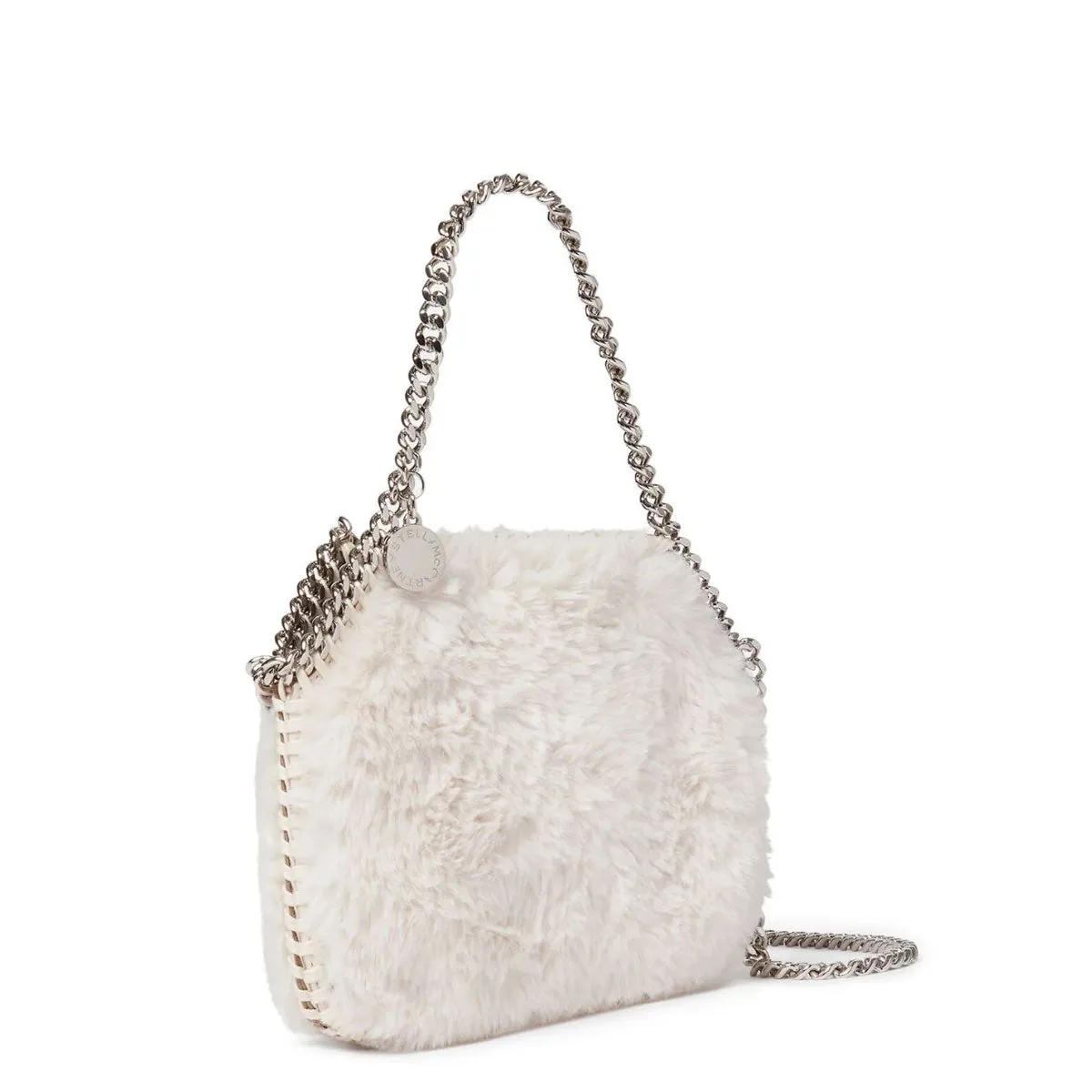 Sac de soirée Falabella duveteux, Sacs ivoire_Stella Mccartney_Sacs