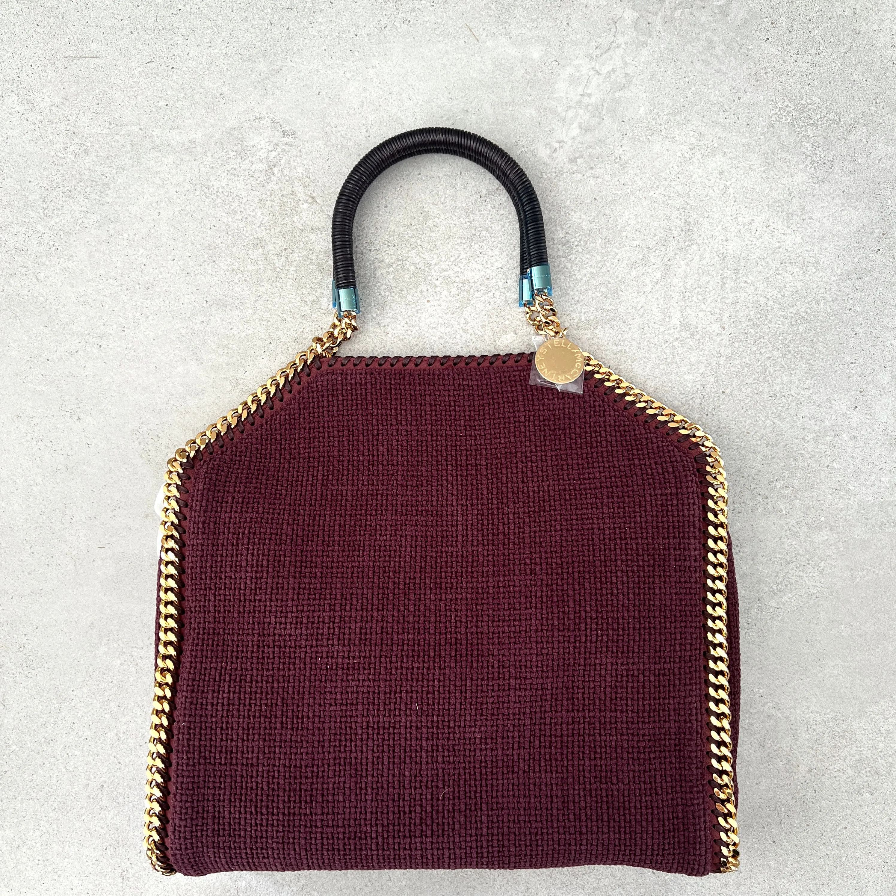 Falabella Grand Sac à Main à 3 Chaînes Tressées, Prune Bags_Stella Mccartney_Sacs