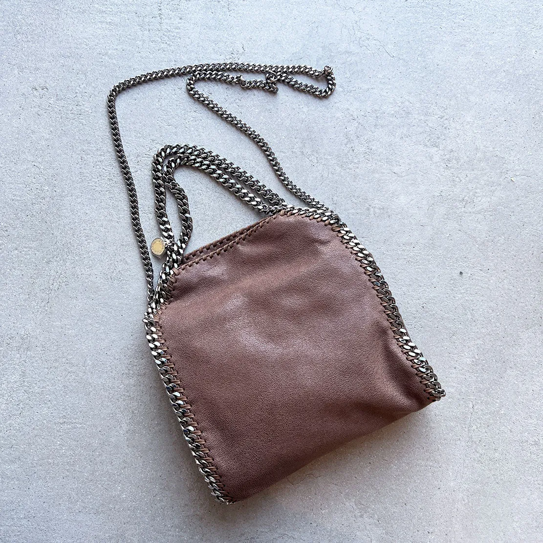 Falabella Mini Sac à Bandoulière Éco Cerf (S), Bags_Stella Mccartney_Sacs en Taupe Foncé