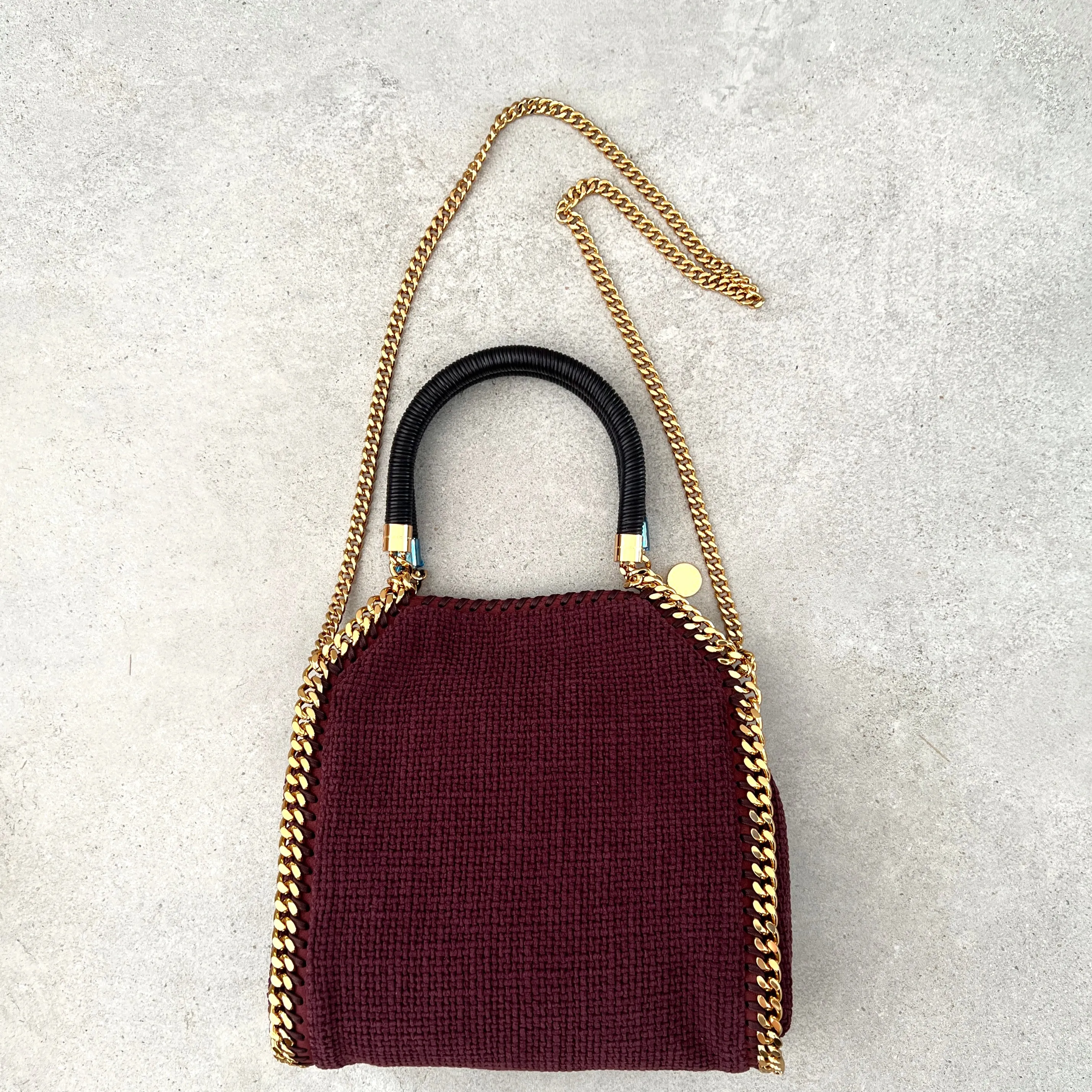 Falabella Mini Sac à Bandoulière Tressé, Sacs Prune_Stella Mccartney_Sacs