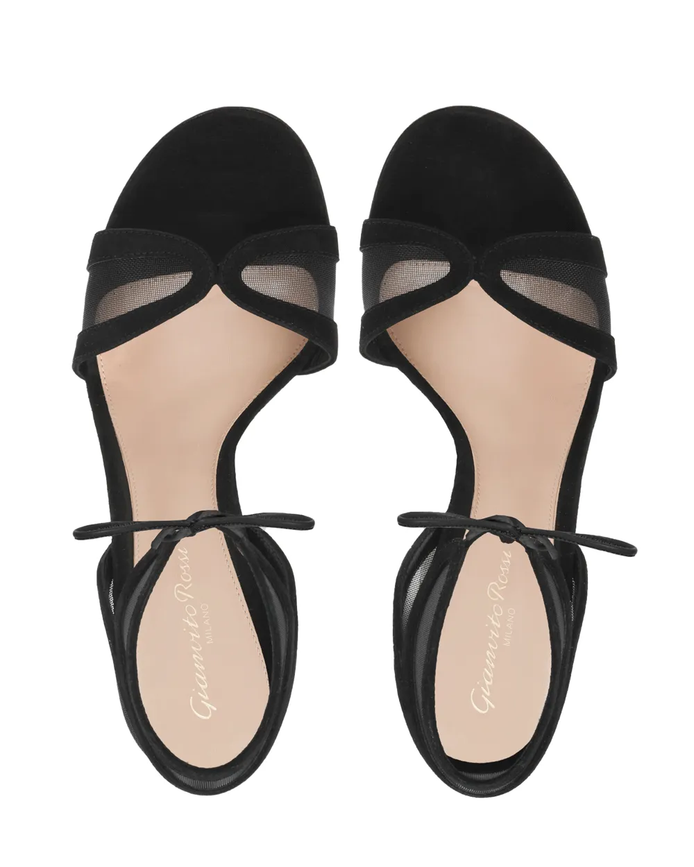 Sandale Falene Camoscio en Noir
