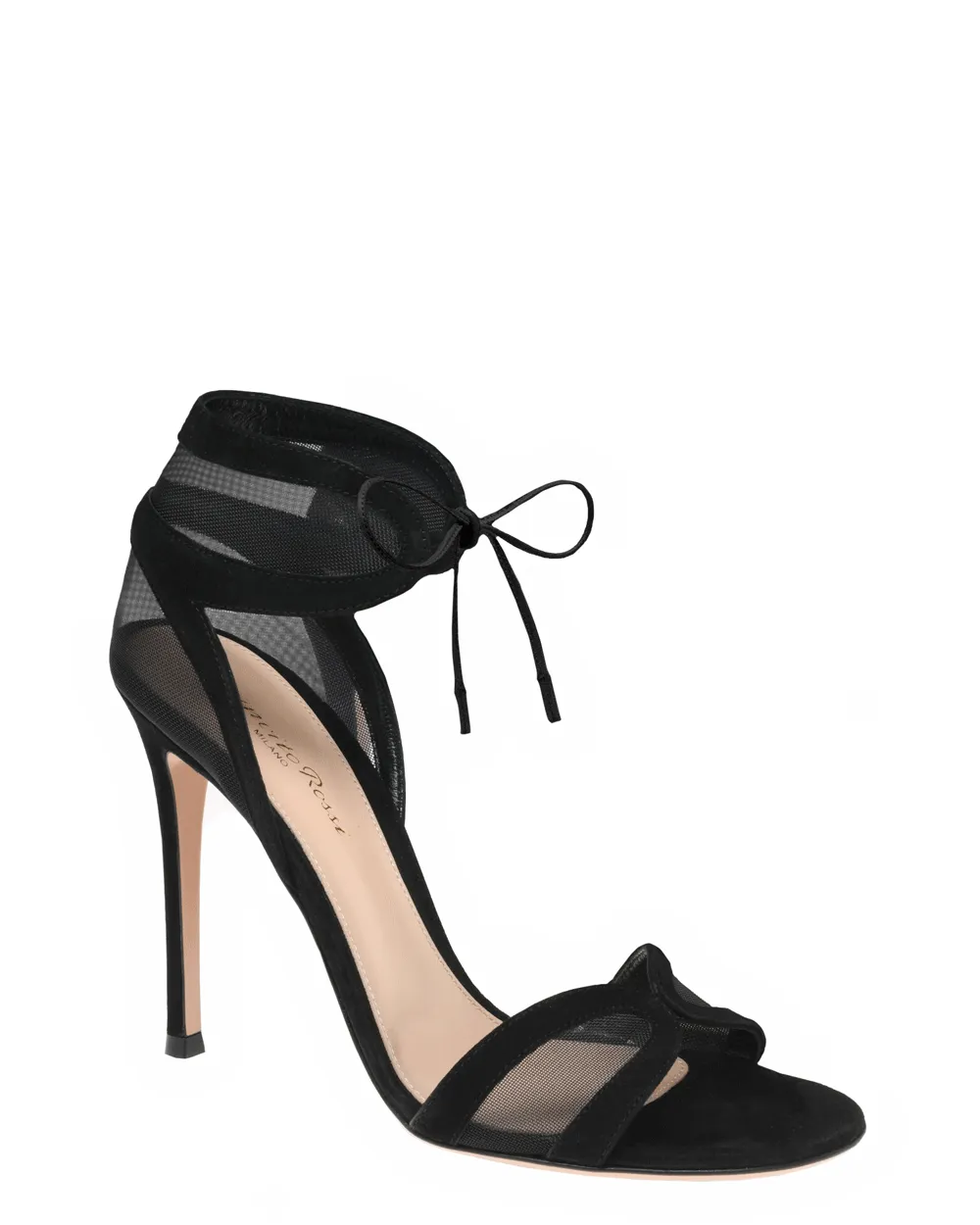 Sandale Falene Camoscio en Noir