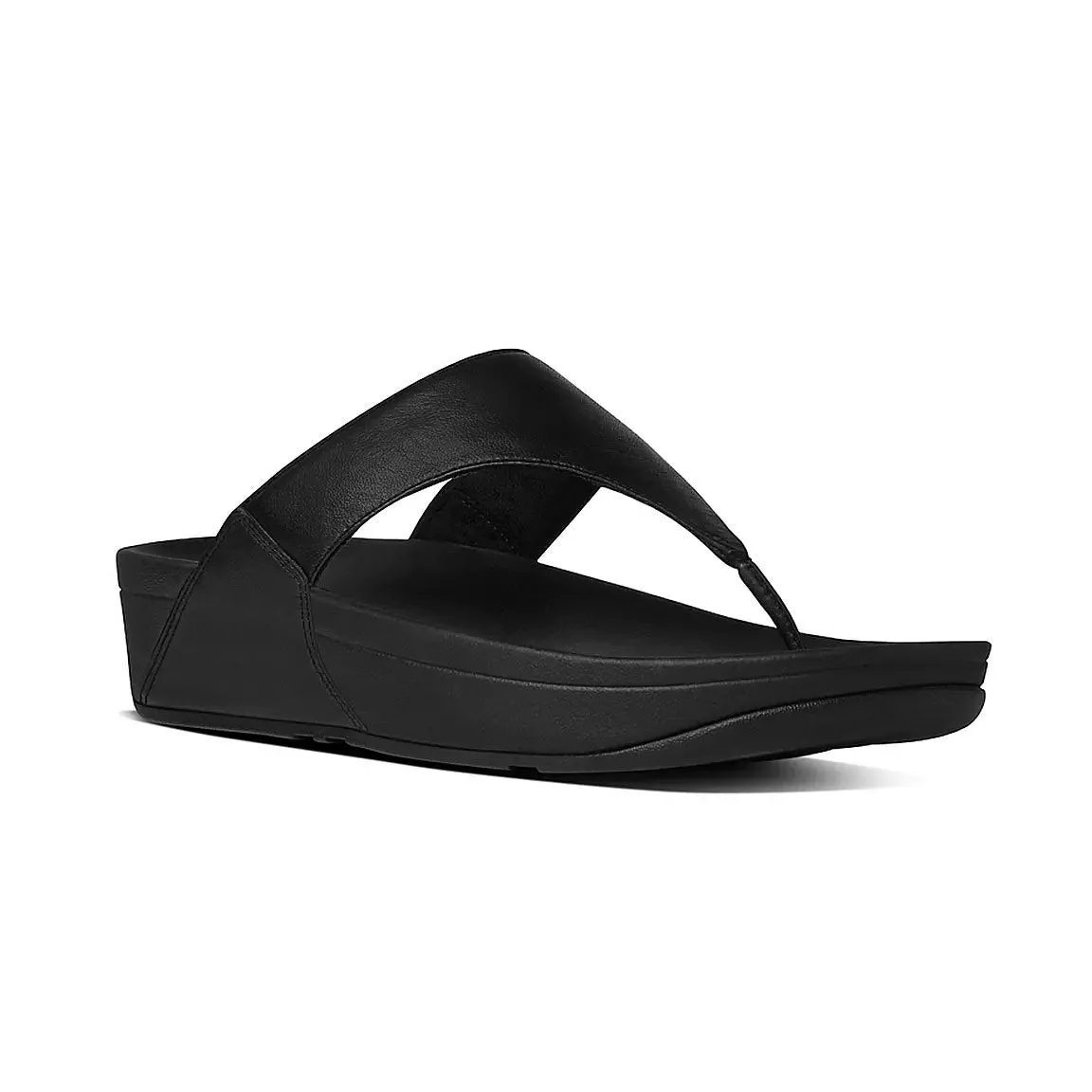 FITFLOP Lulu 2 Tong Femme en Cuir Noir