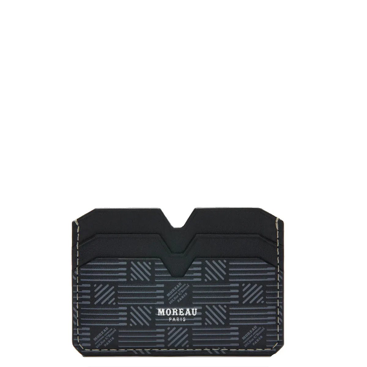 Porte-cartes plat en veau, Noir Moreau Bags