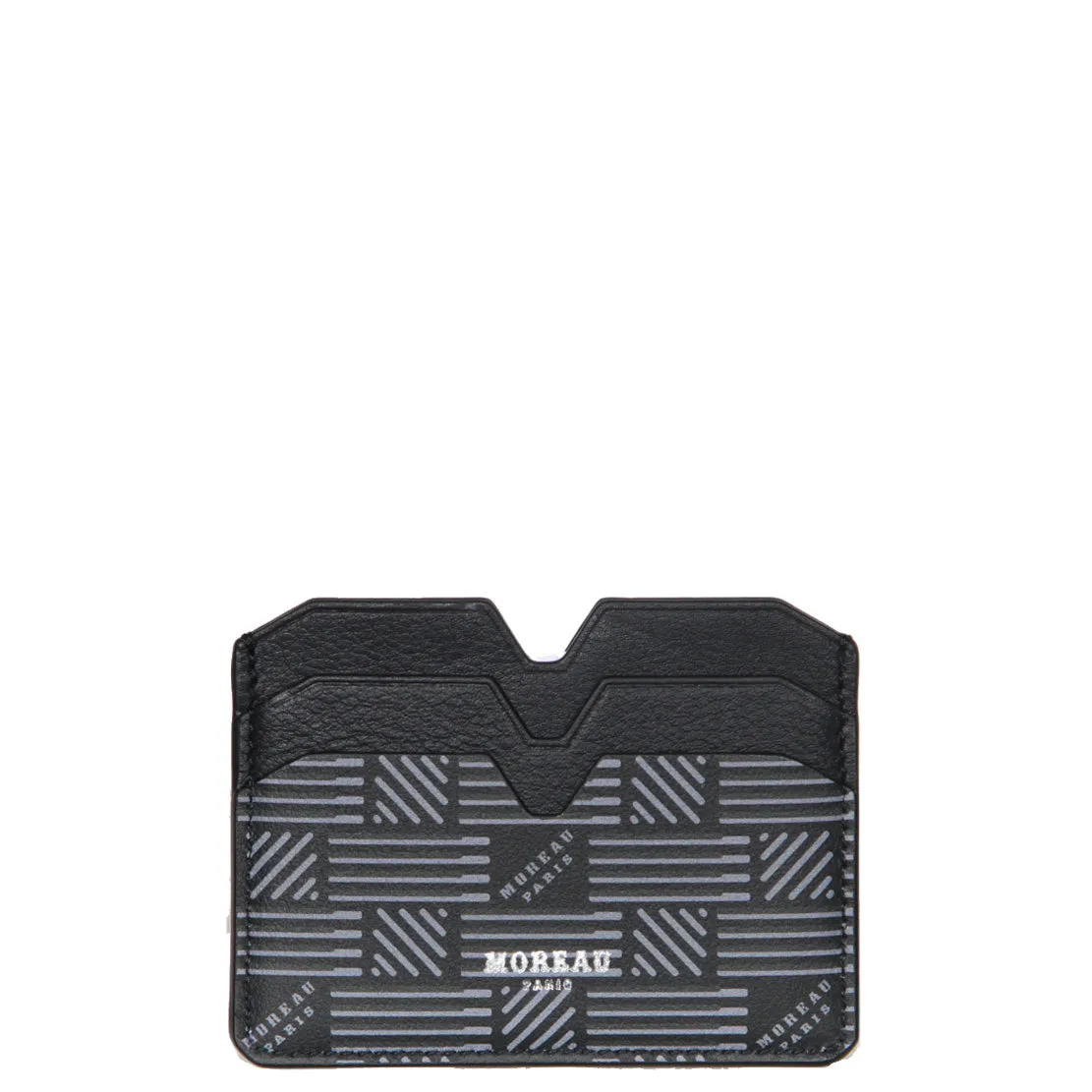 Porte-cartes plat en veau, Noir Moreau Bags