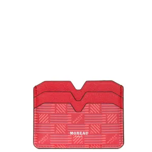 Flat CC Holder Calf, Red Moreau Bags