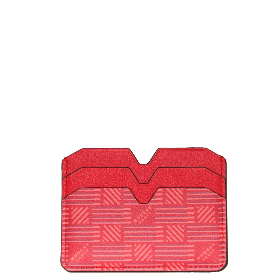 Porte-cartes plat en veau, sacs Moreau rouge
