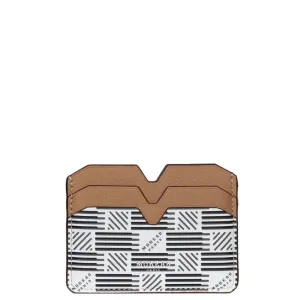 Flat CC Holder Calf, White Moreau Bags