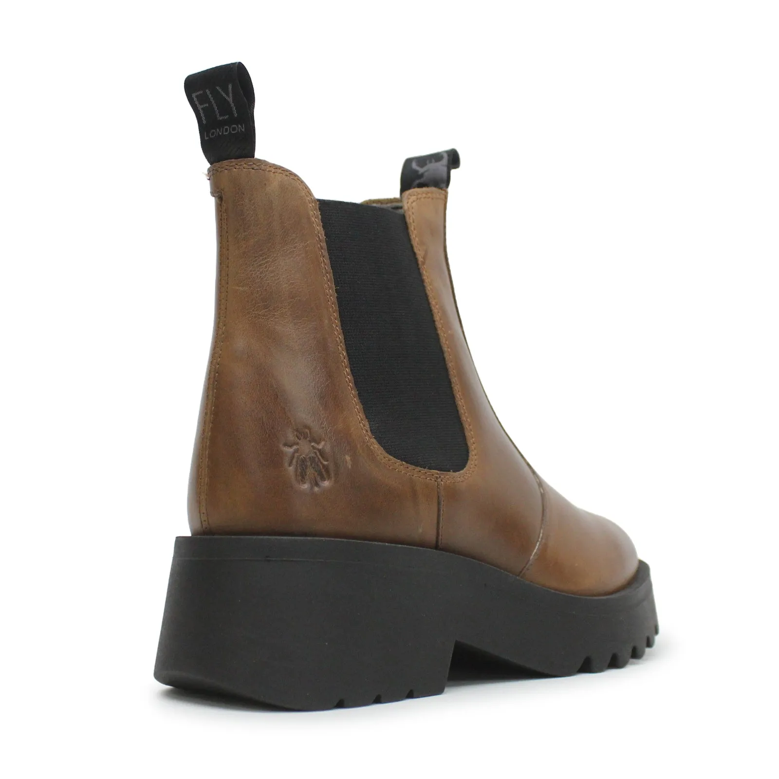 Fly London Medi789Fly Bottines Chelsea en Cuir Rug pour Femme
