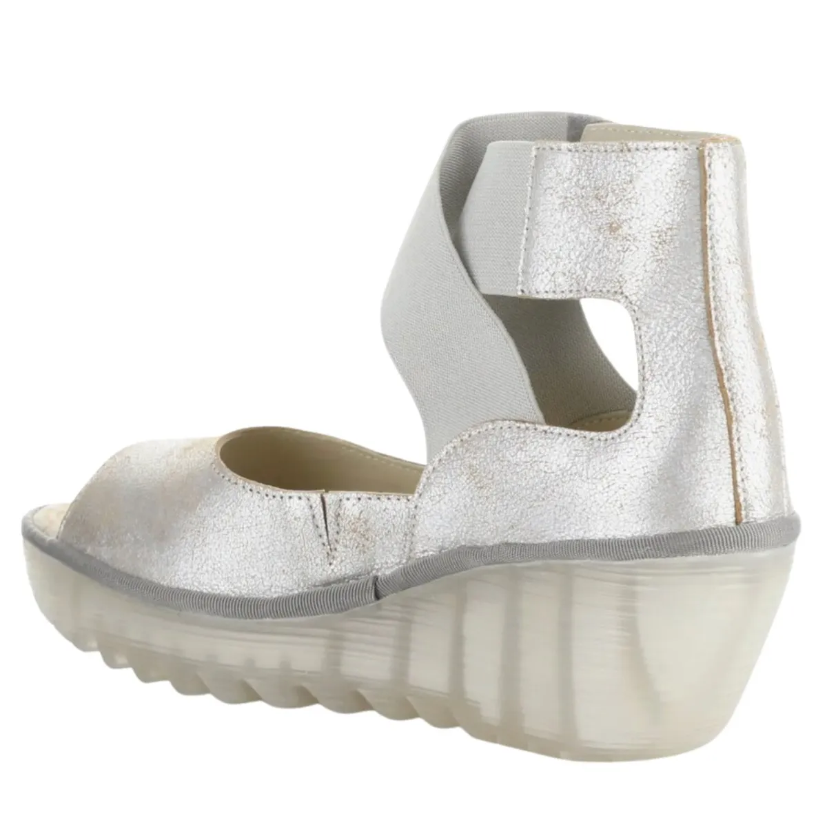 Fly London Femmes Yefi Perle Cool Cuir Métallisé
