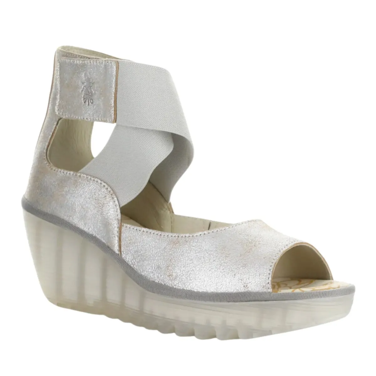 Fly London Femmes Yefi Perle Cool Cuir Métallisé