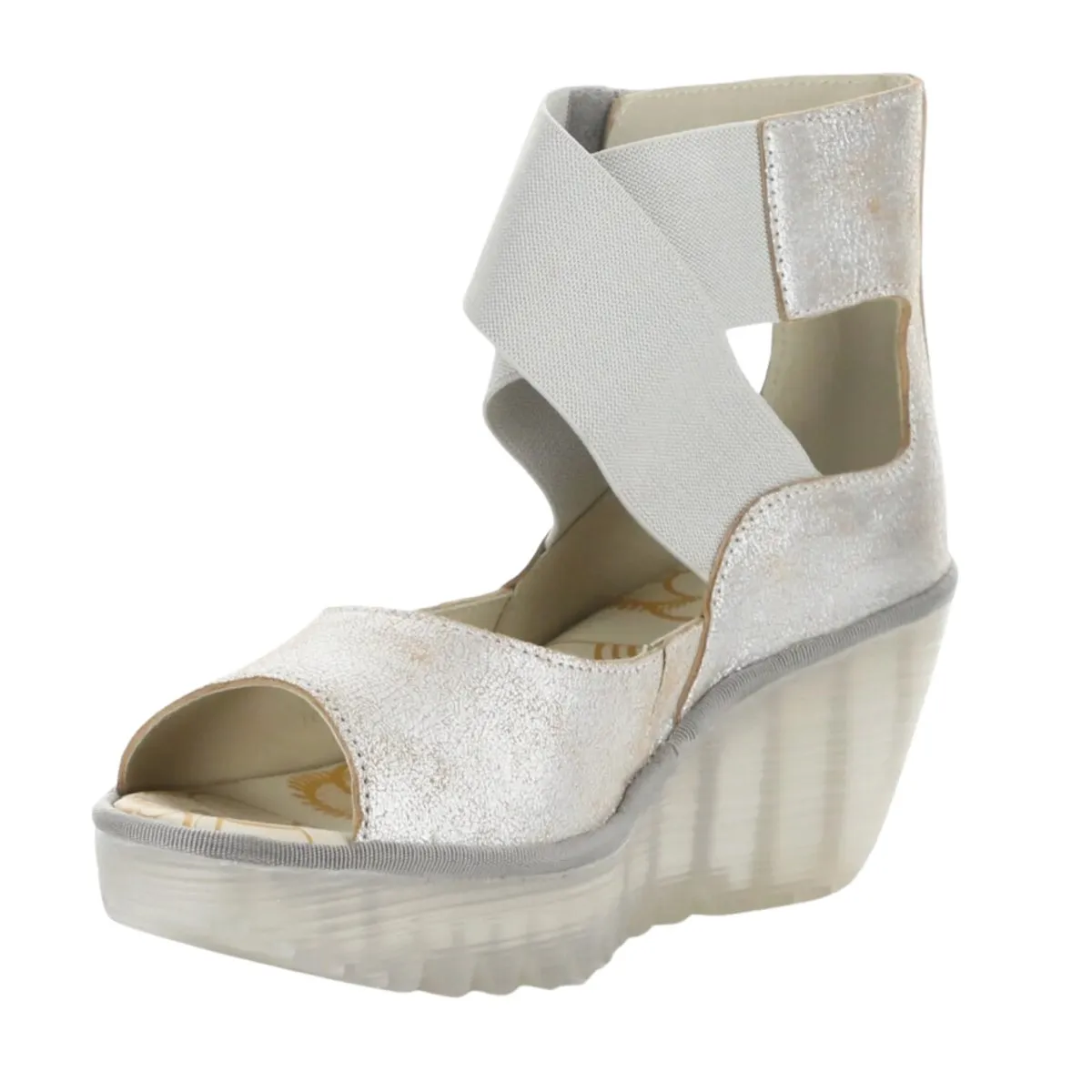 Fly London Femmes Yefi Perle Cool Cuir Métallisé