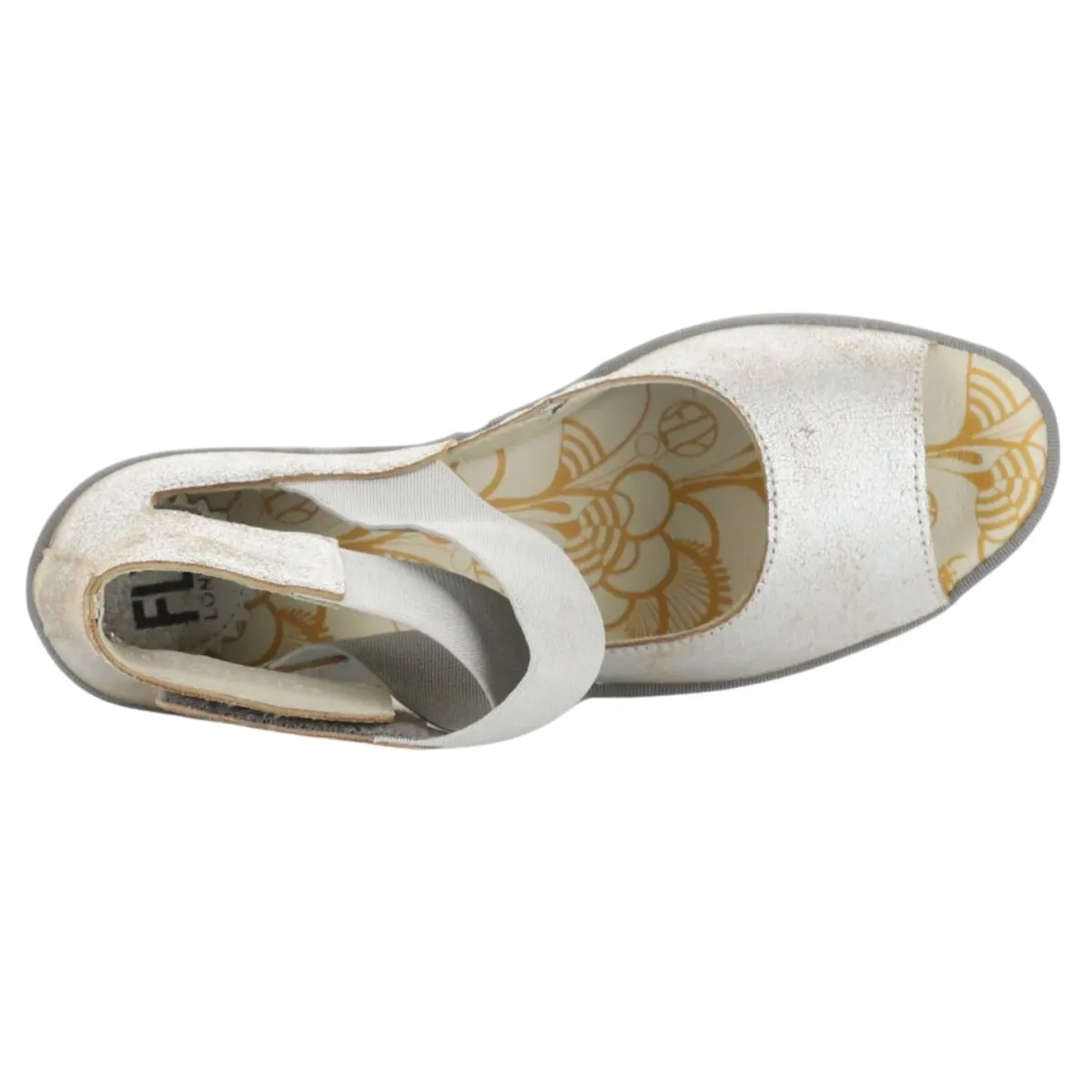 Fly London Femmes Yefi Perle Cool Cuir Métallisé