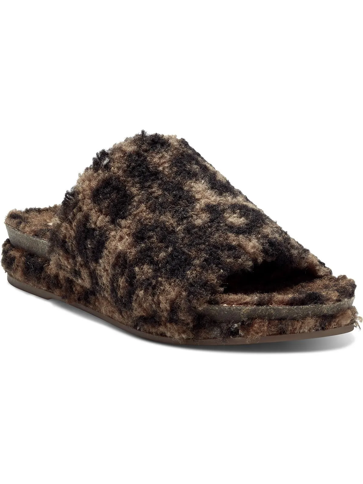 Gadini Pantoufles Femme en Fausse Fourrure à Bout Ouvert avec Doublure Polaire Chaussons ecco