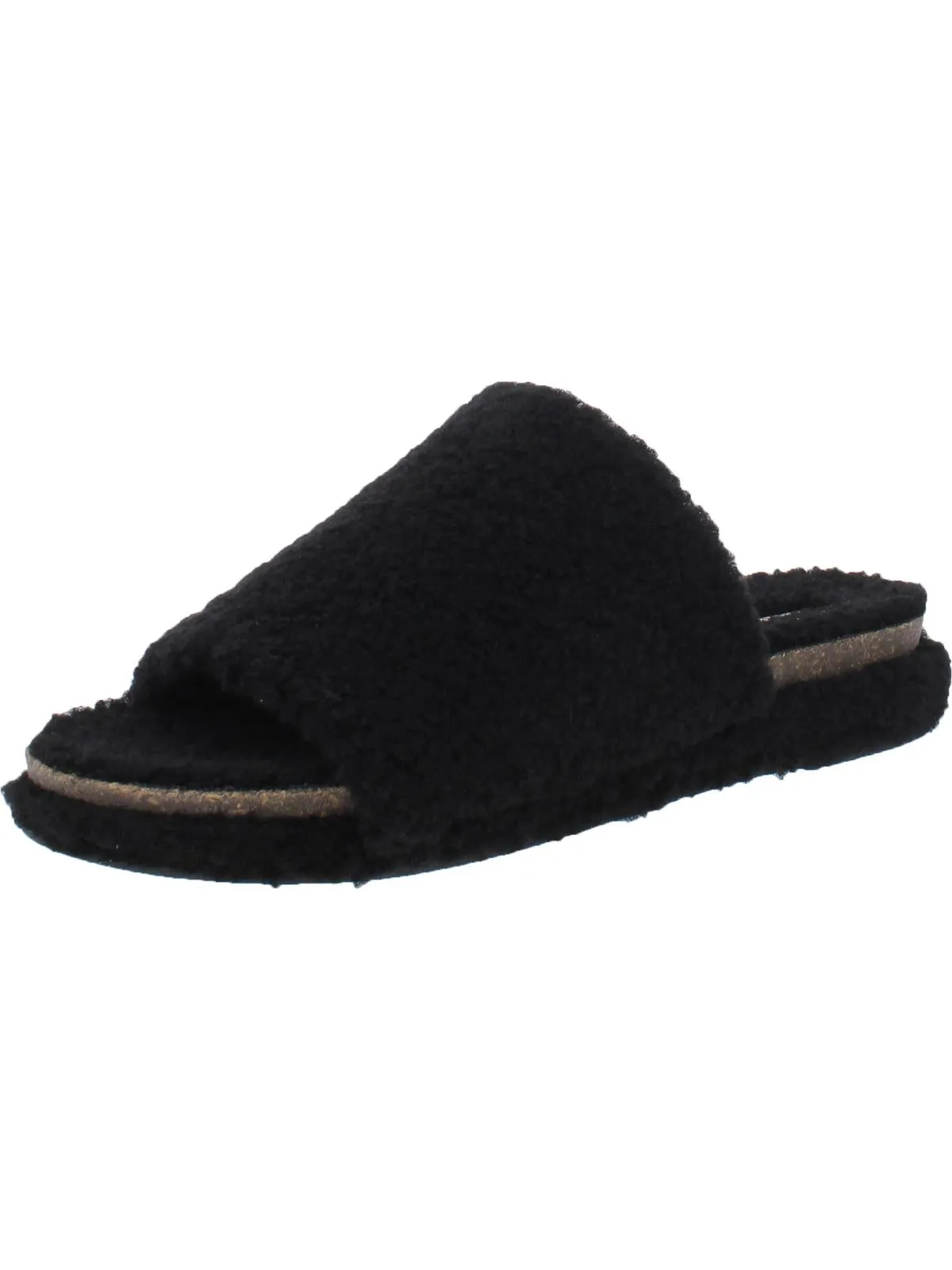 Gadini Pantoufles Femme en Fausse Fourrure à Bout Ouvert avec Doublure Polaire Chaussons ecco