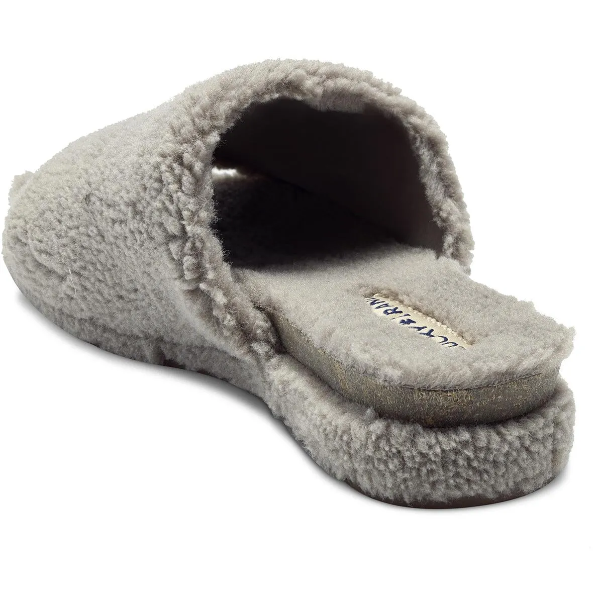 Gadini Pantoufles Femme en Fausse Fourrure à Bout Ouvert avec Doublure Polaire Chaussons ecco