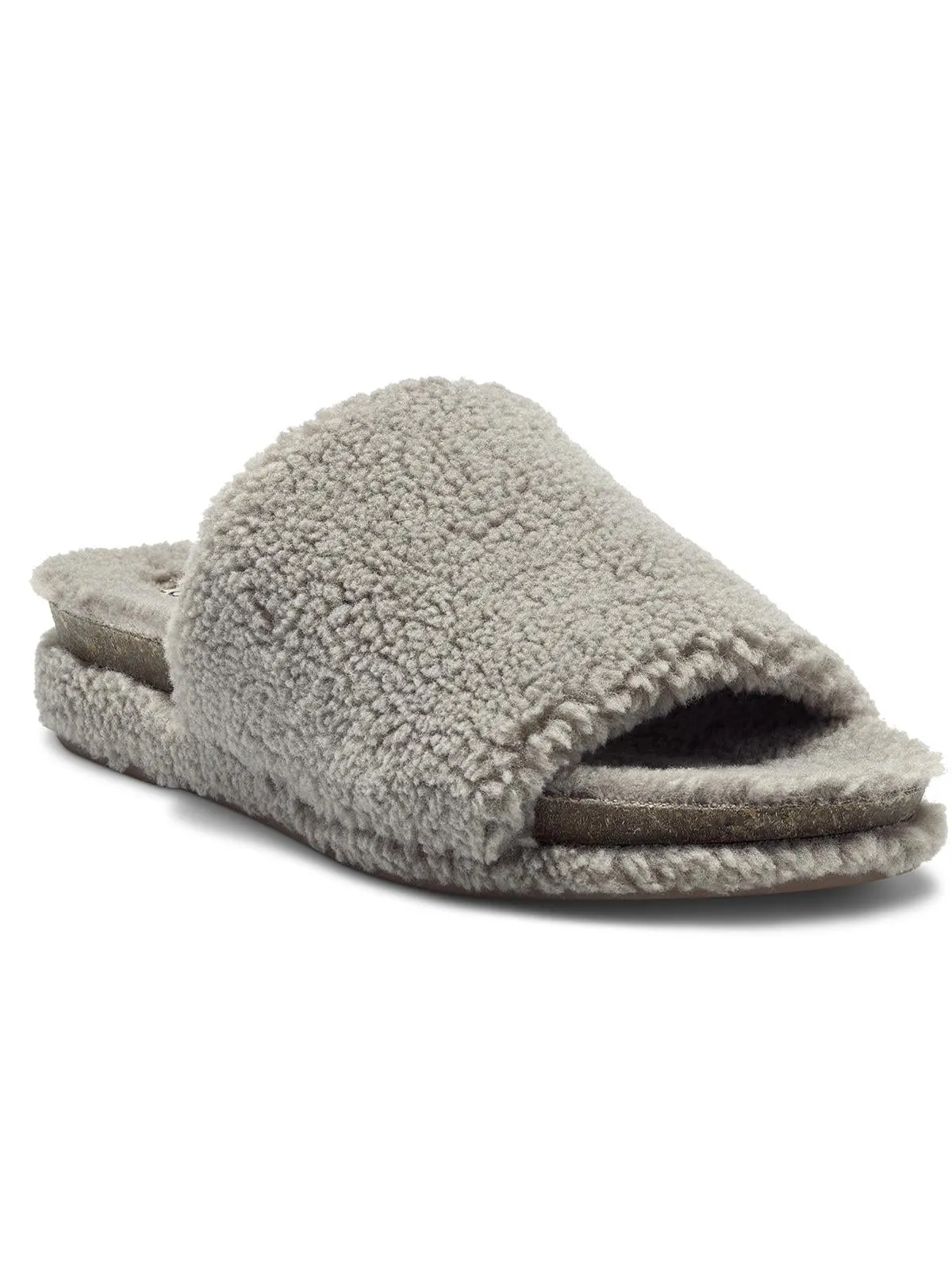 Gadini Pantoufles Femme en Fausse Fourrure à Bout Ouvert avec Doublure Polaire Chaussons ecco