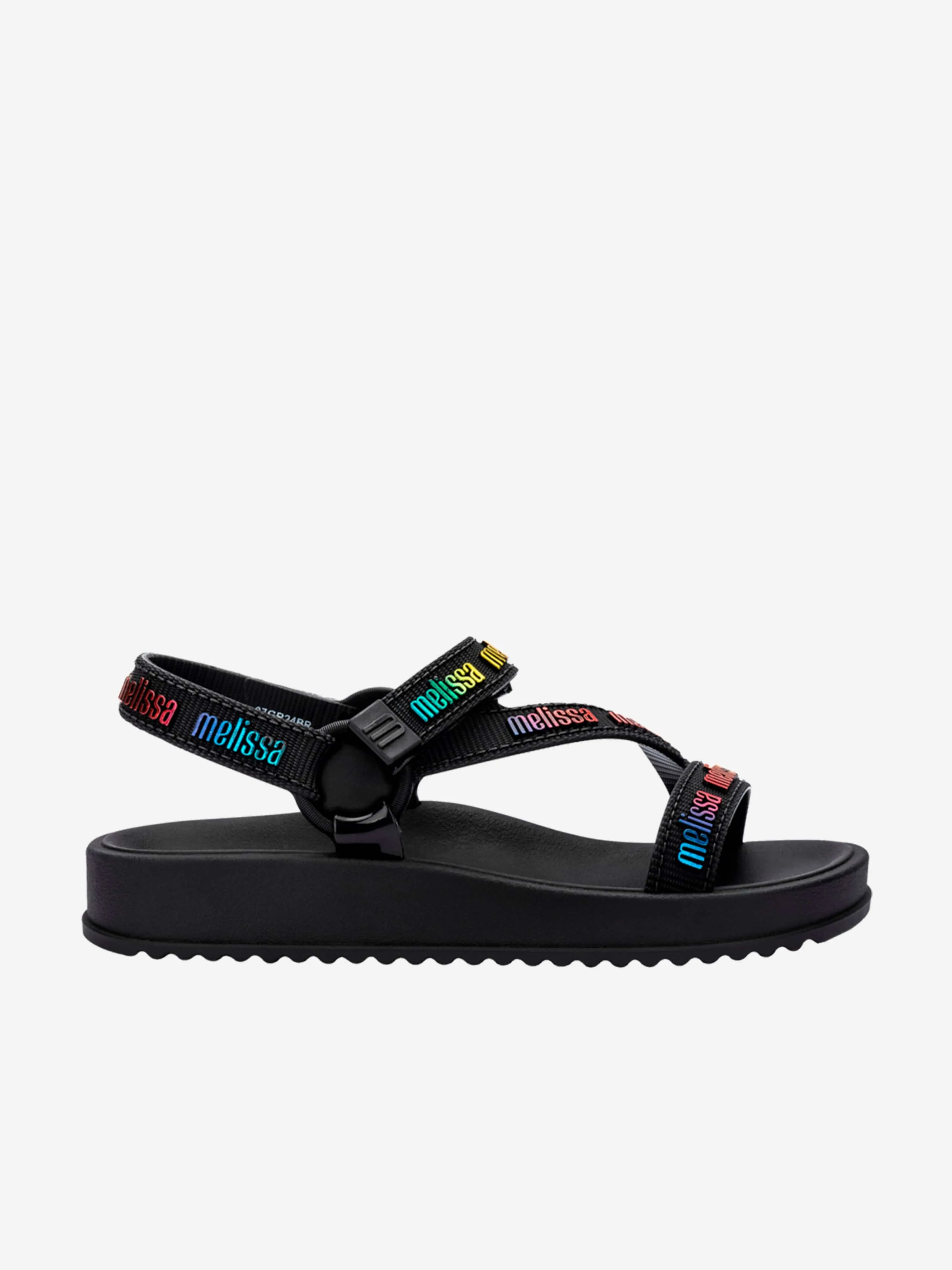 Sandales à rayures pour filles M Lover en noir