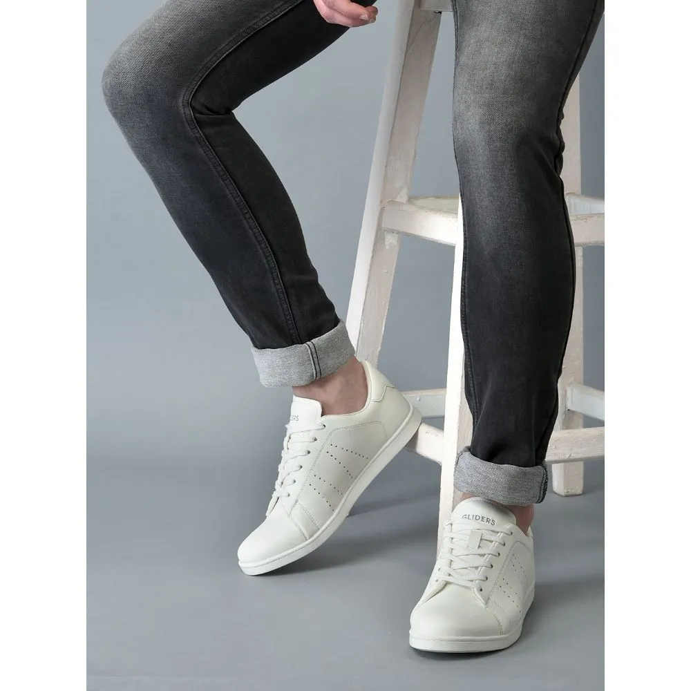 Baskets décontractées Gliders à lacets blancs pour hommes ANDERSON By Liberty