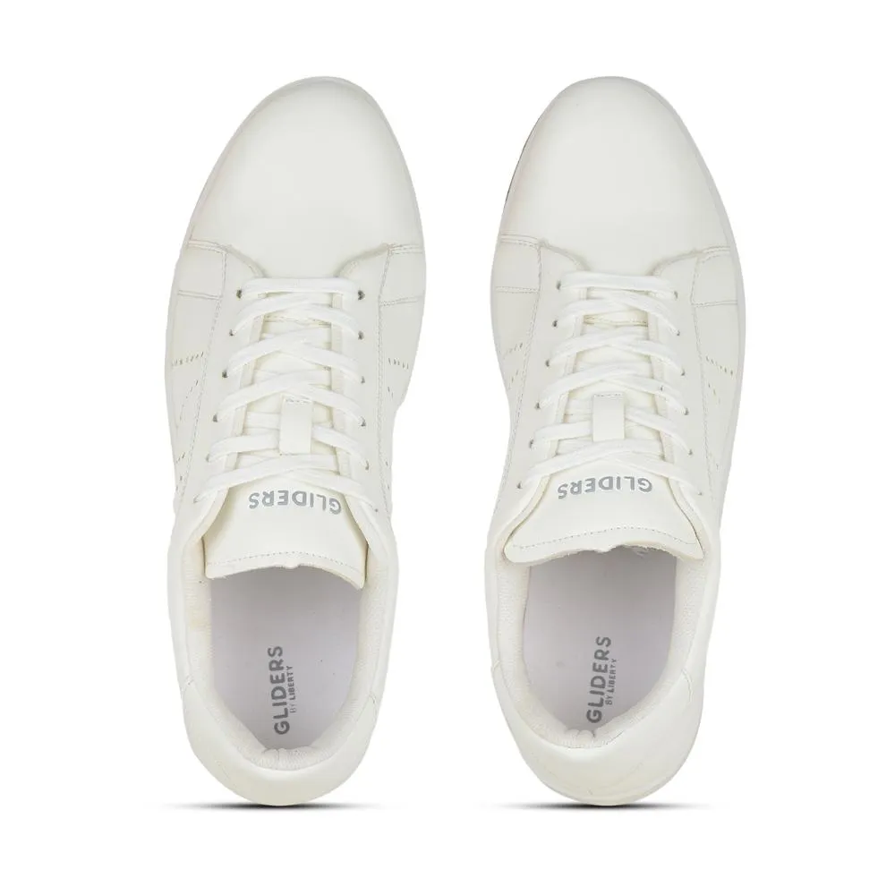 Baskets décontractées Gliders à lacets blancs pour hommes ANDERSON By Liberty