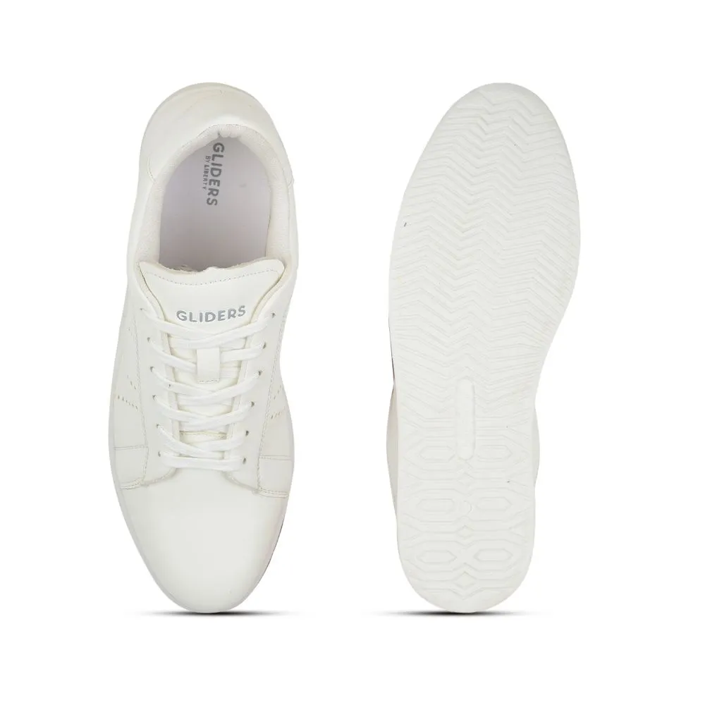 Baskets décontractées Gliders à lacets blancs pour hommes ANDERSON By Liberty