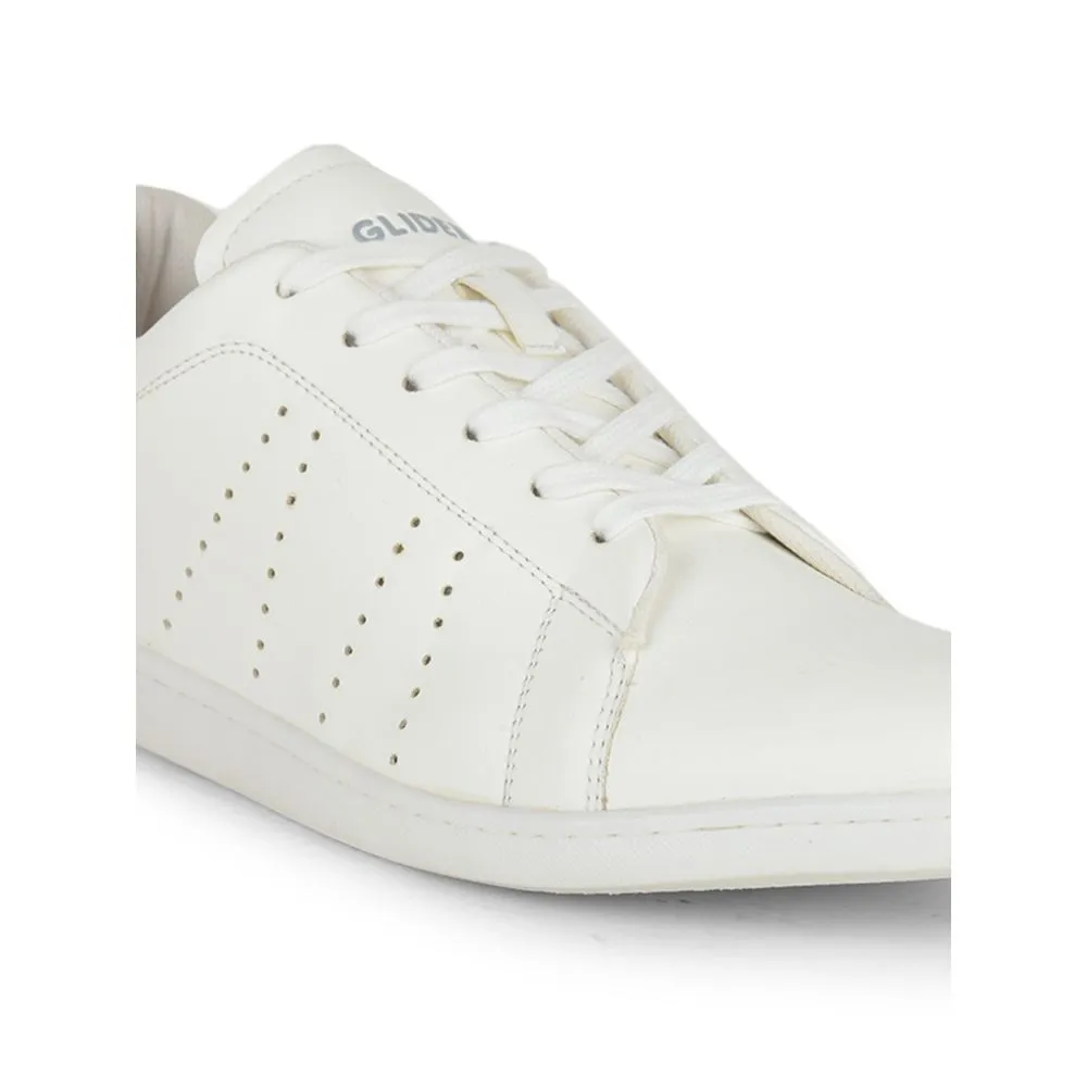 Baskets décontractées Gliders à lacets blancs pour hommes ANDERSON By Liberty