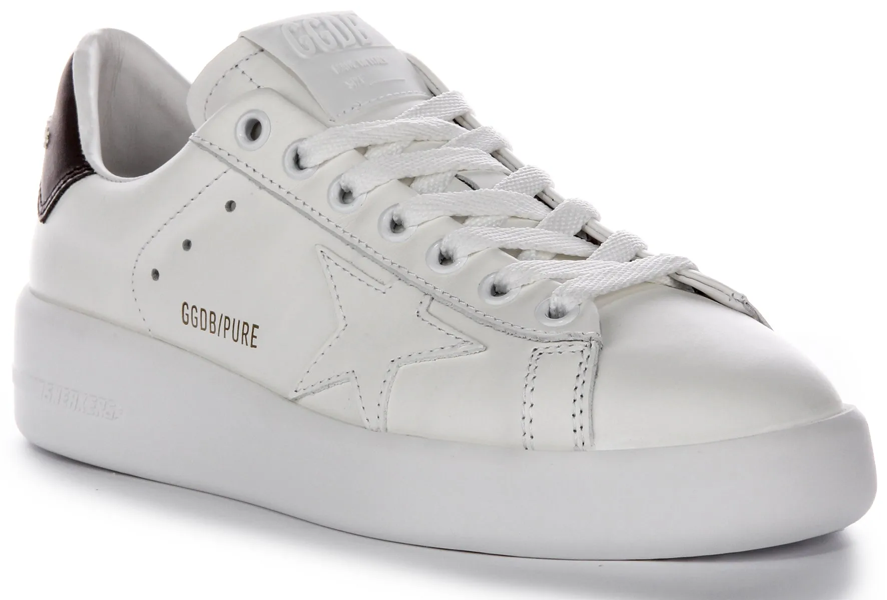 Golden Goose Pure Star Nouveau En Blanc Noir Pour Femmes Chaussures Golden Goose