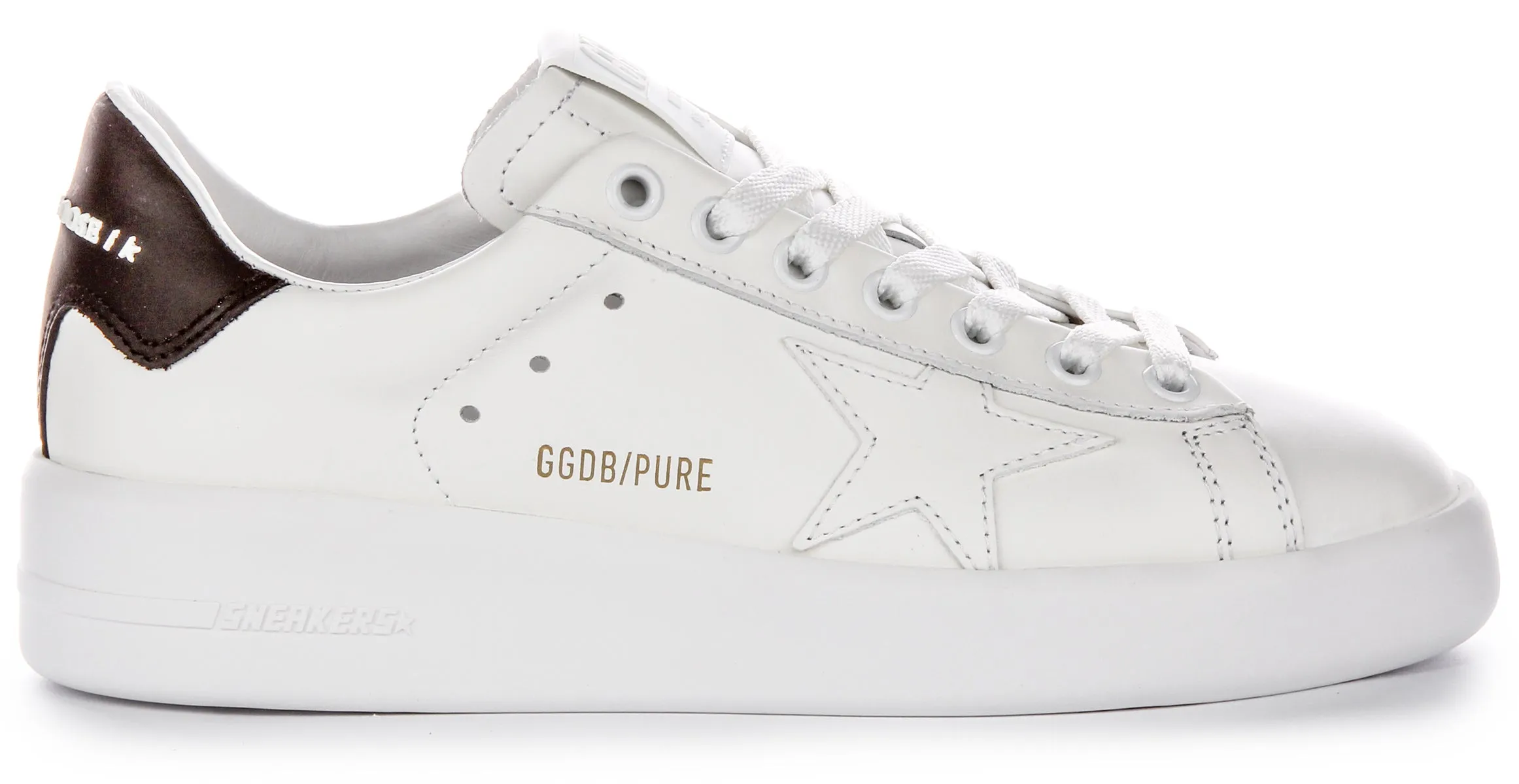 Golden Goose Pure Star Nouveau En Blanc Noir Pour Femmes Chaussures Golden Goose