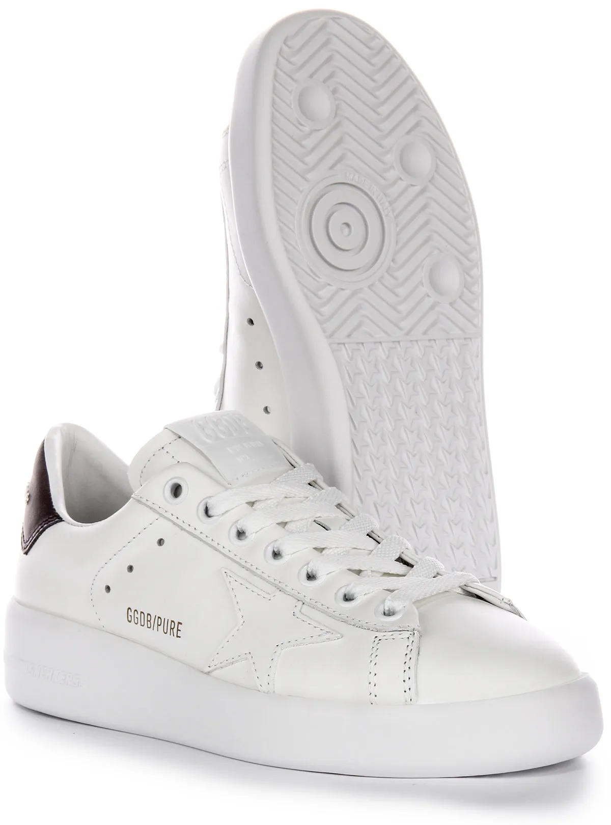 Golden Goose Pure Star Nouveau En Blanc Noir Pour Femmes Chaussures Golden Goose