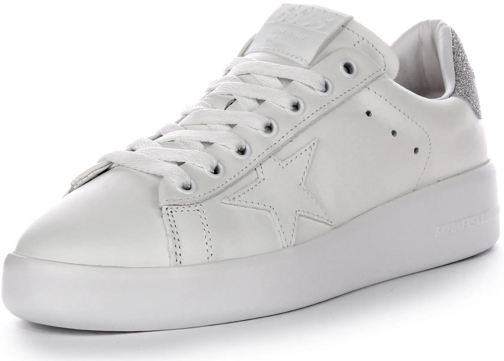 Golden Goose Pure Star Nouveau En Blanc Argent Pour Femmes Chaussures Golden Goose