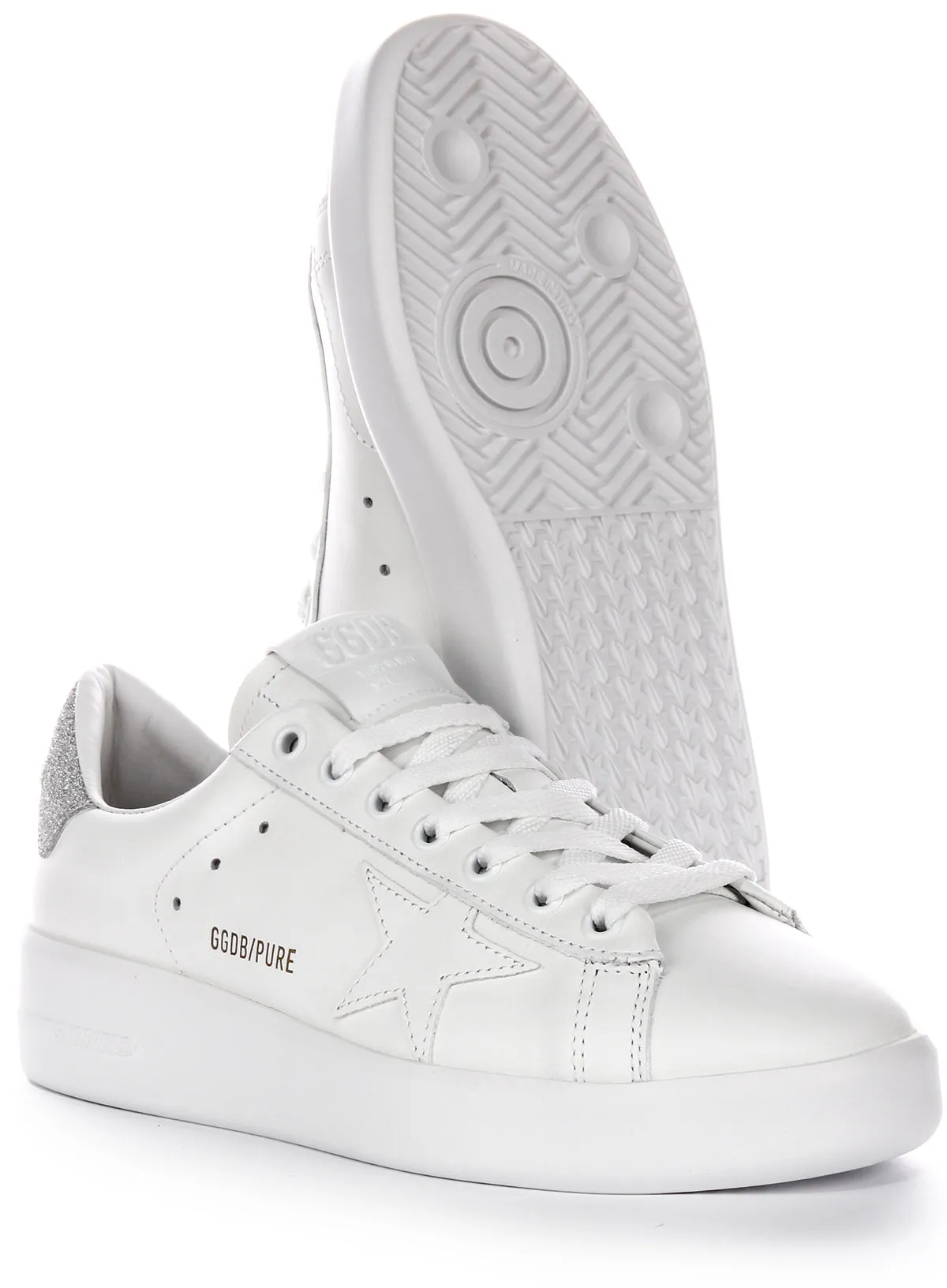 Golden Goose Pure Star Nouveau En Blanc Argent Pour Femmes Chaussures Golden Goose