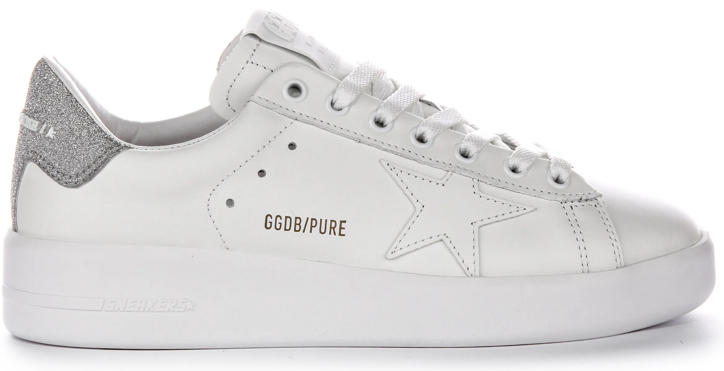 Golden Goose Pure Star Nouveau En Blanc Argent Pour Femmes Chaussures Golden Goose