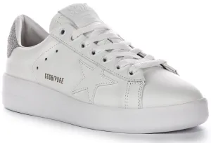 Golden Goose Pure Star New In White Silver For Women Shoes Golden Goose
