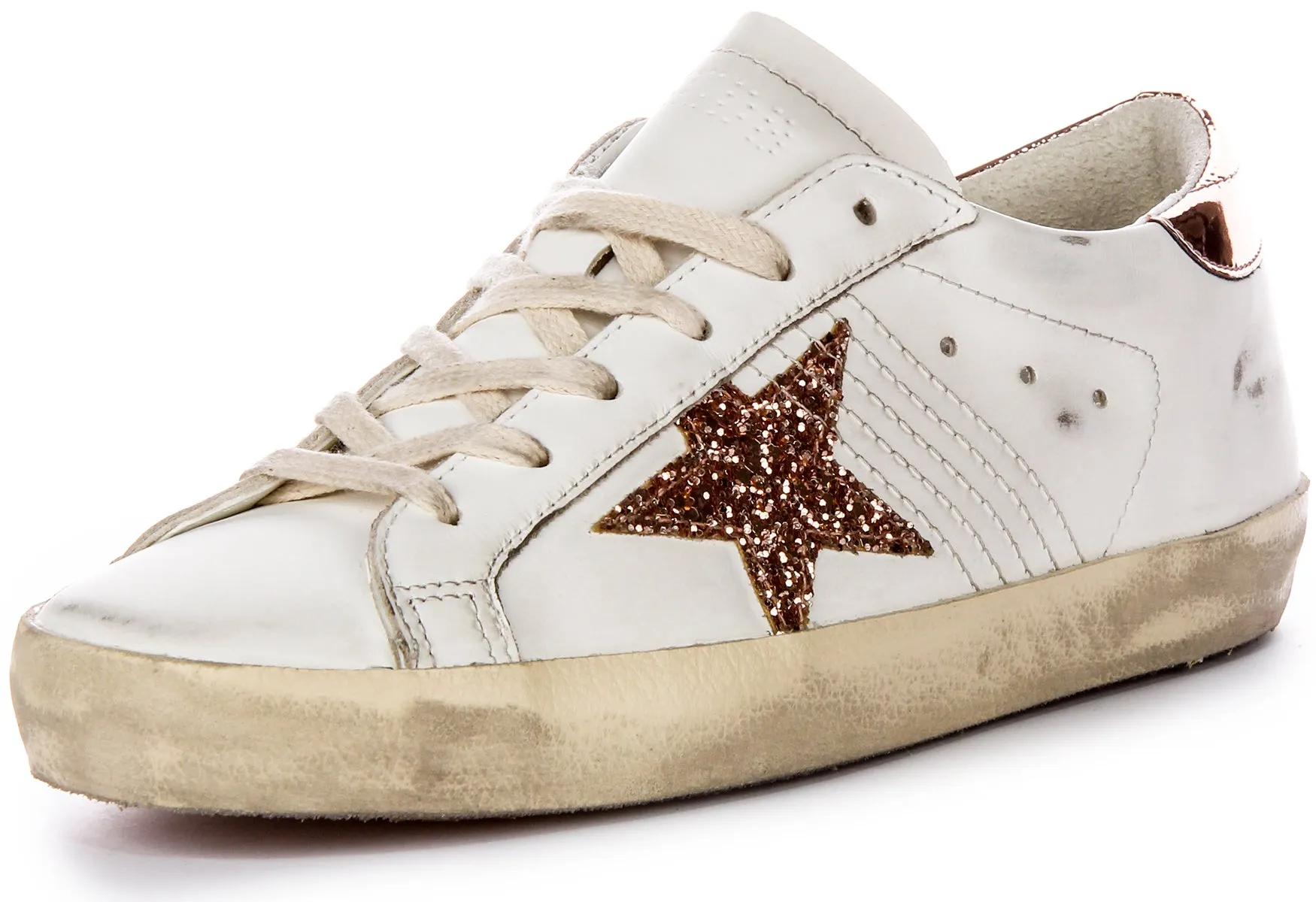 Golden Goose Super Star en blanc bronze pour femmes Chaussures Golden Goose