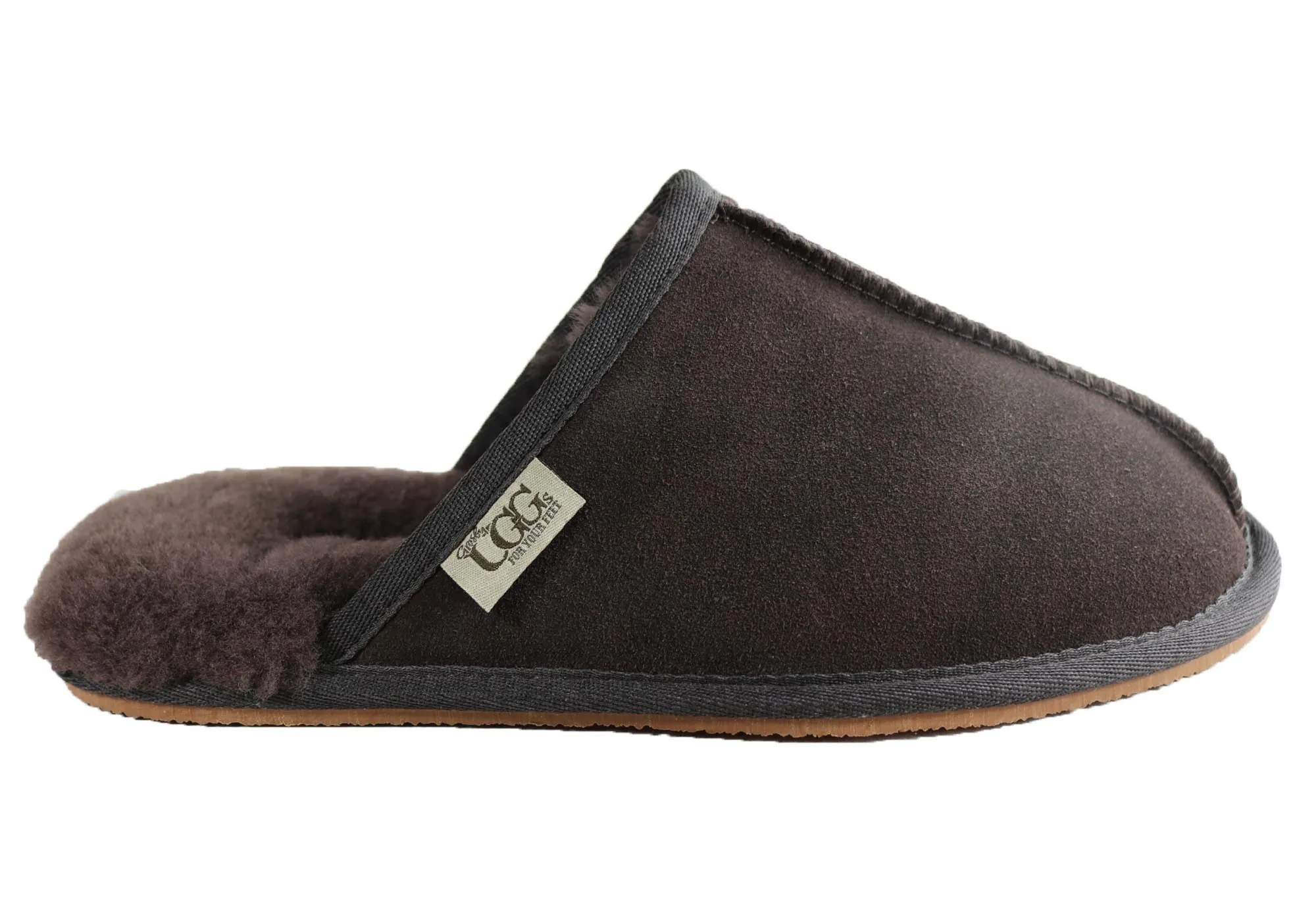 Grosby Buck Ugg Pantoufles D'intérieur Confortables En Mouton Pour Hommes à Enfiler Grosby Chaussures