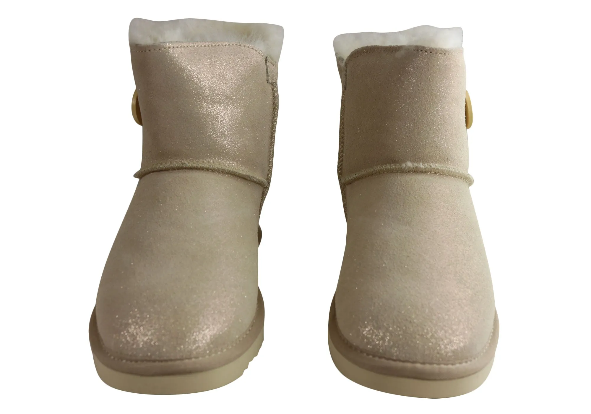 Bottes chaudes et confortables pour femmes Grosby Button Ugg avec doublure en peau de mouton - Chaussures Grosby