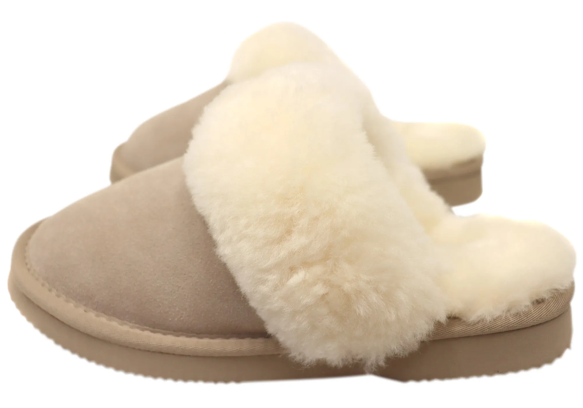 Grosby Denni Ugg Pantoufles Femme Confortables à Dos Ouvert Chaussures Grosby