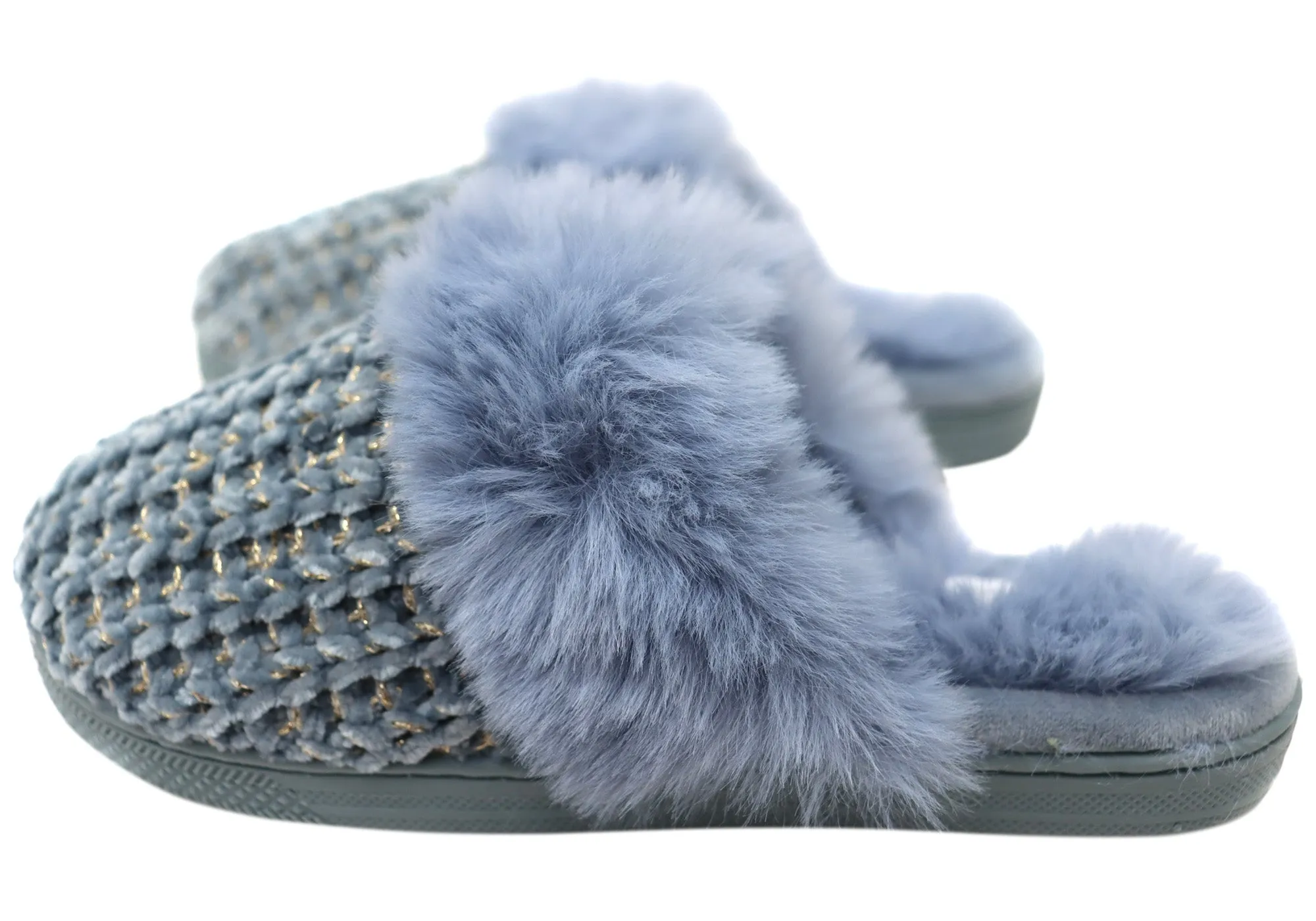 Grosby Marnie Chaussons Femme Confortables à Dos Ouvert Grosby Shoes
