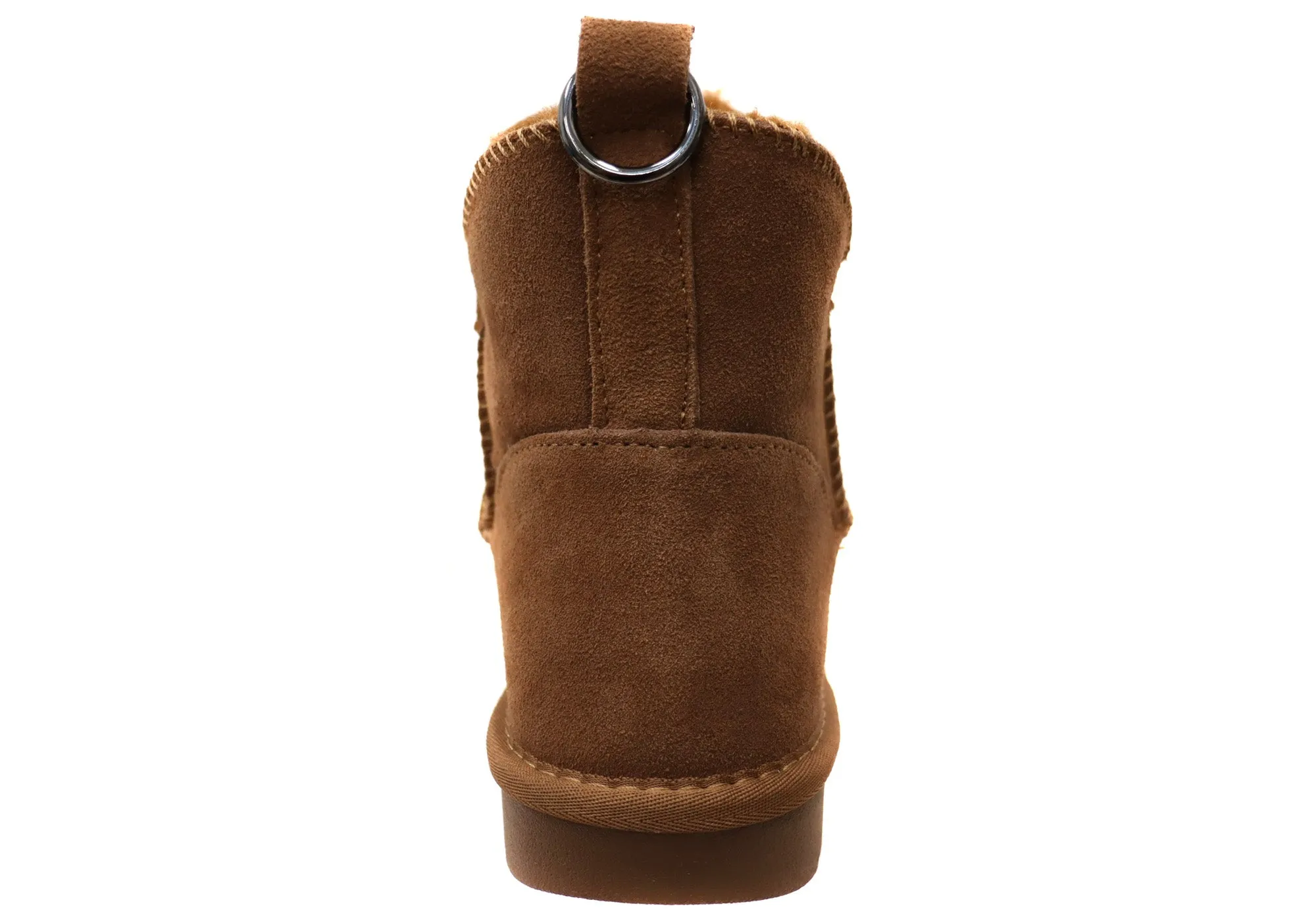 Grosby Nahil Chaussons d'intérieur en cuir chauds et confortables pour femmes Grosby Shoes