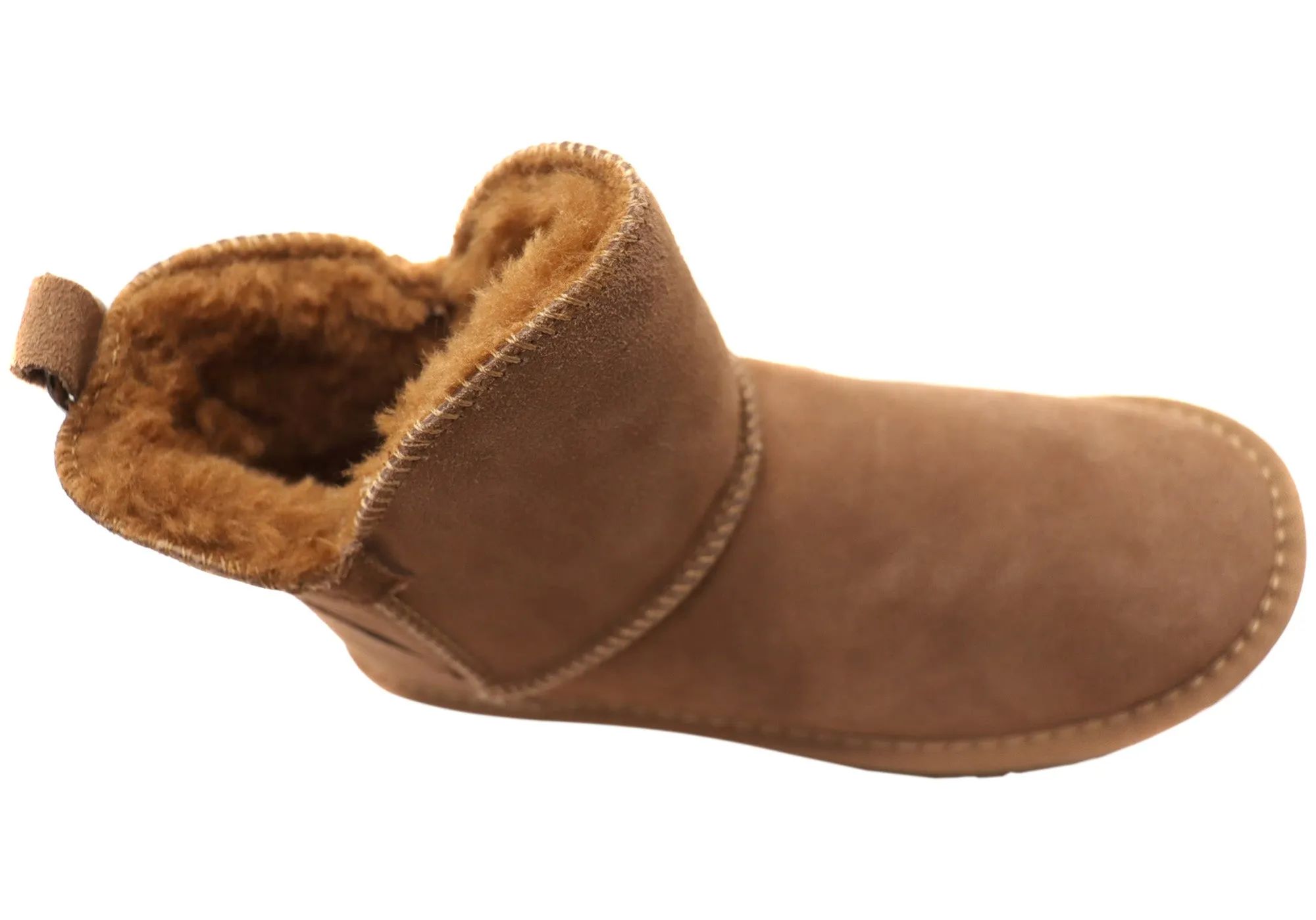 Grosby Nahil Chaussons d'intérieur en cuir chauds et confortables pour femmes Grosby Shoes