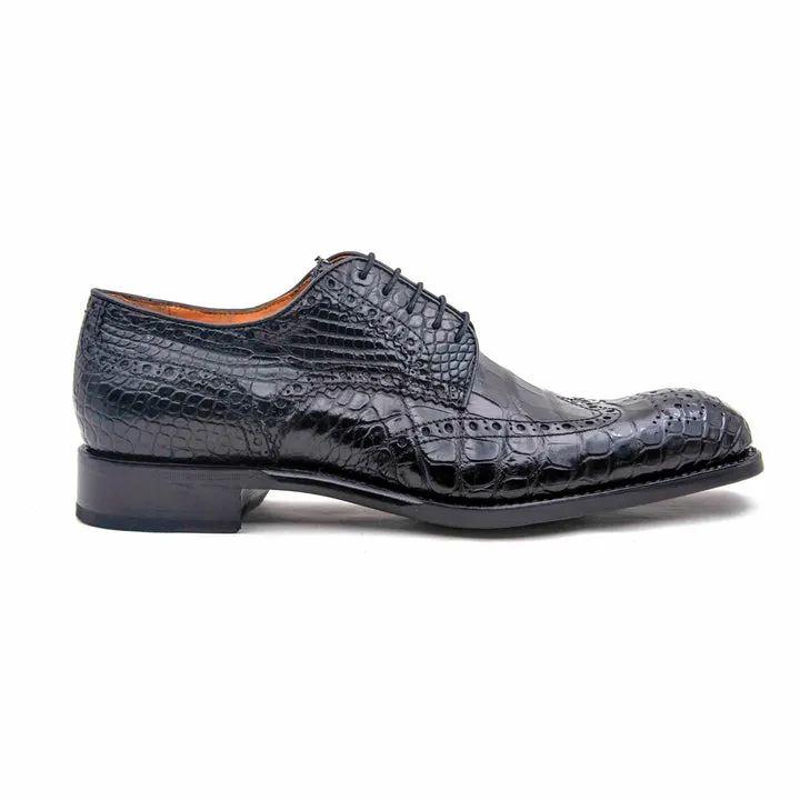 Chaussures à lacets H and H Alligator - Noir