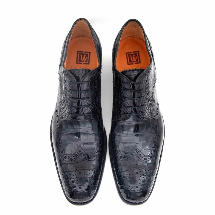 Chaussures à lacets H and H Alligator - Noir