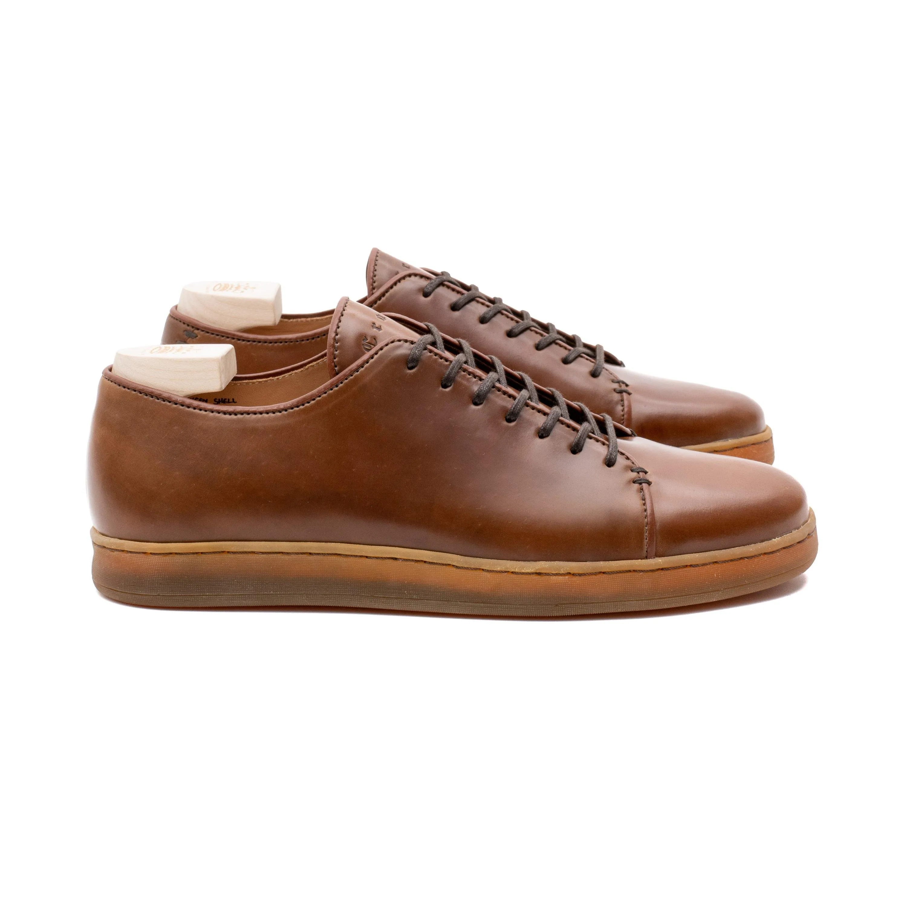 Harlestone Derby - Shell Cordovan Bourbon Horween - Pack de Soin Deluxe