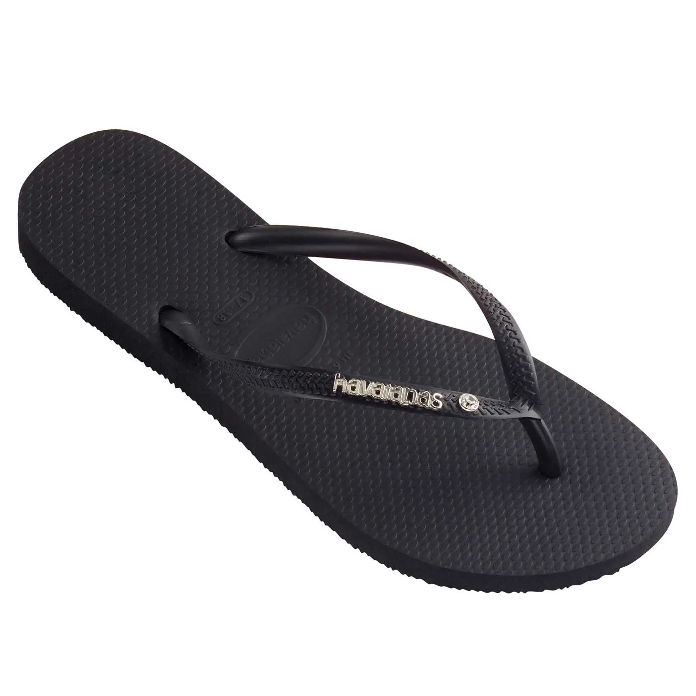 Havaianas Slim Metal Logo Crystal Tong Shoes_Havaianas