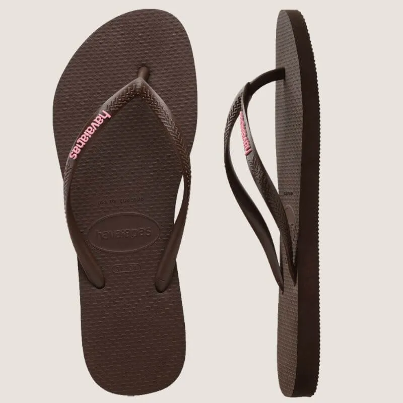 Havaianas Slim Tong en Caoutchouc avec Logo_Havaianas