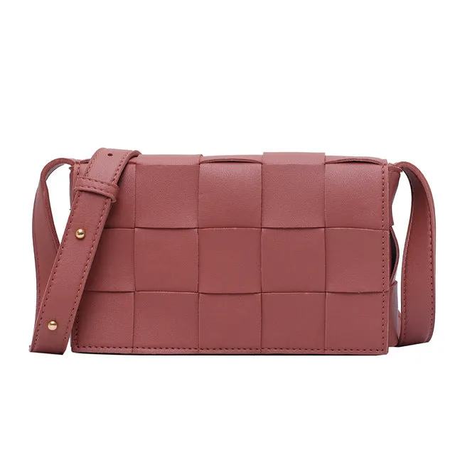 Sac à main de haute qualité pour femmes - Sac bandoulière tricoté design - Sac messager épaule femme tendance - Sac à main féminin en tissu écossais - Fashion Nova Bags