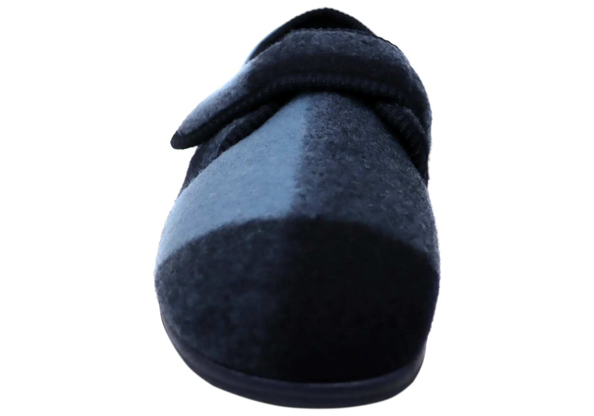 Homyped Chaussures Hommes Ando à Lanière Réglable Pantoufles Extra Extra Larges Bleu